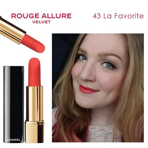 chanel rouge allure velvet 43 la favorite|chanel rouge allure velvet unique.